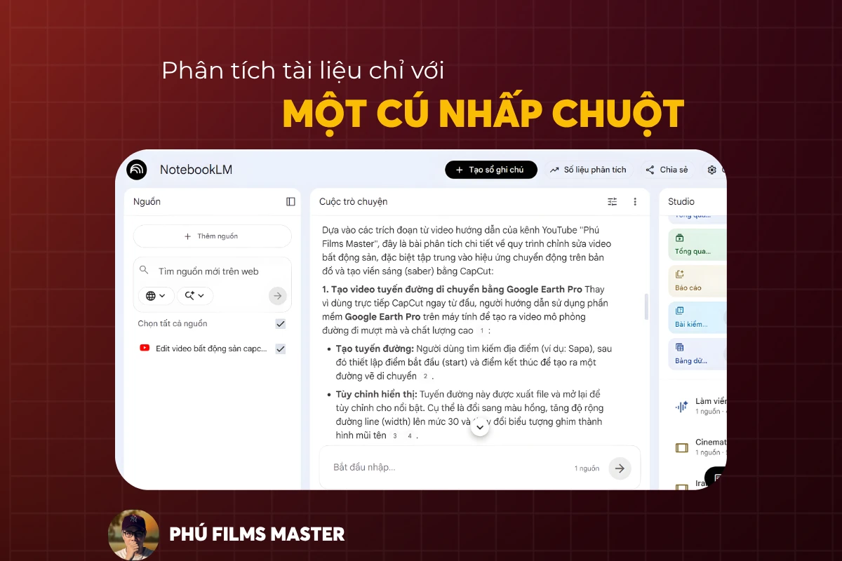 NotebookLM phân tích tài liệu nhanh chóng