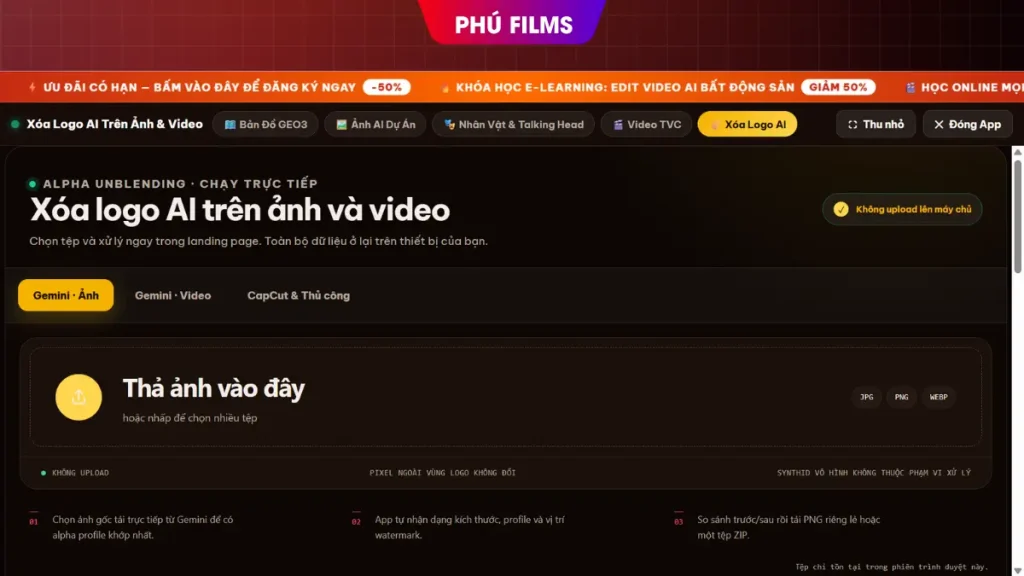 xóa logo trên ảnh và video AI