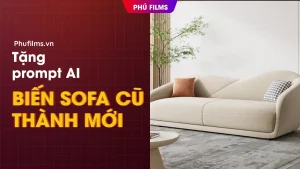 Phú Films tặng prompt AI biến sofa cũ thành sofa mới
